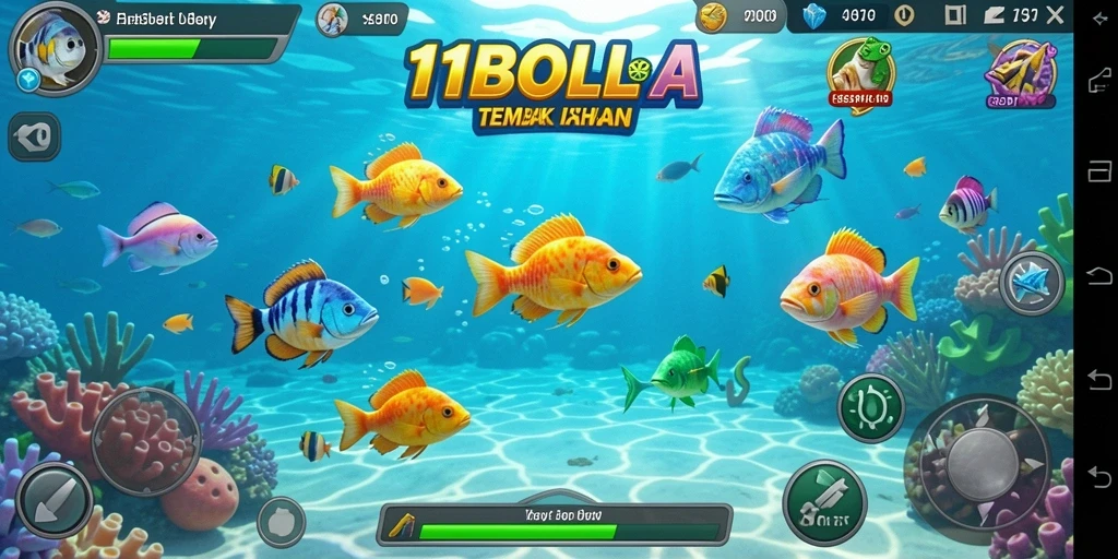 Gameplay menarik dari 11BOLA dengan ikan beragam untuk ditembak.
