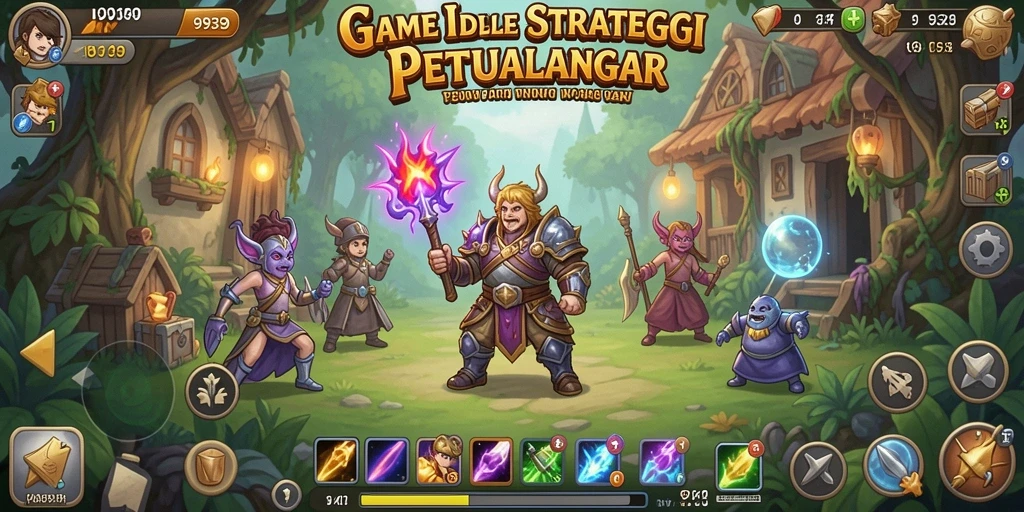 Tangkapan layar gameplay <strong>9939</strong> menunjukkan karakter dan mekanisme Idle yang menarik.