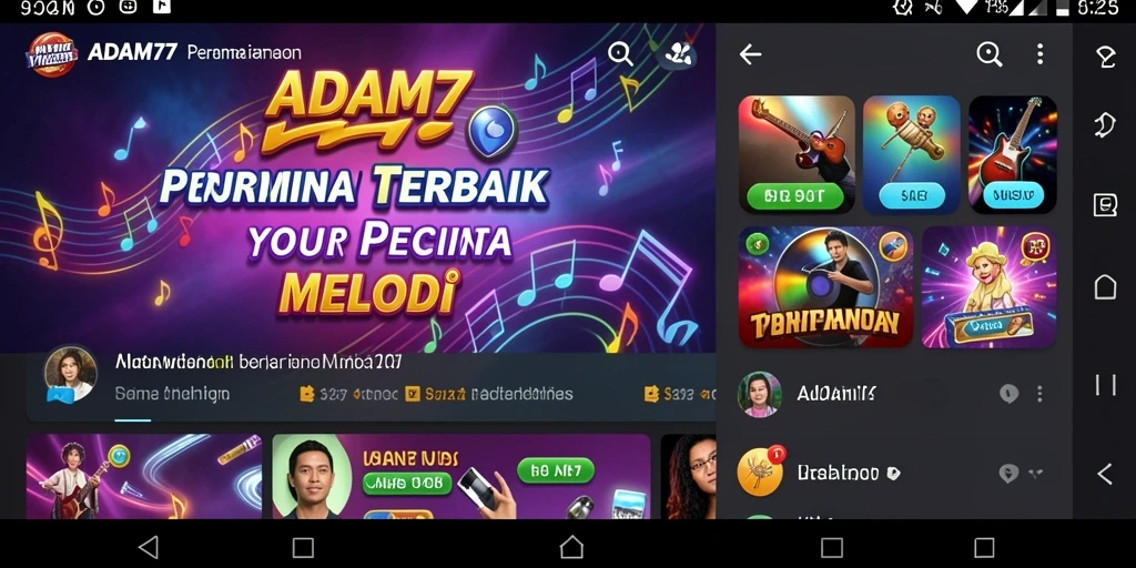 Tampilan gameplay ADAM77 yang penuh warna dan interaktif.