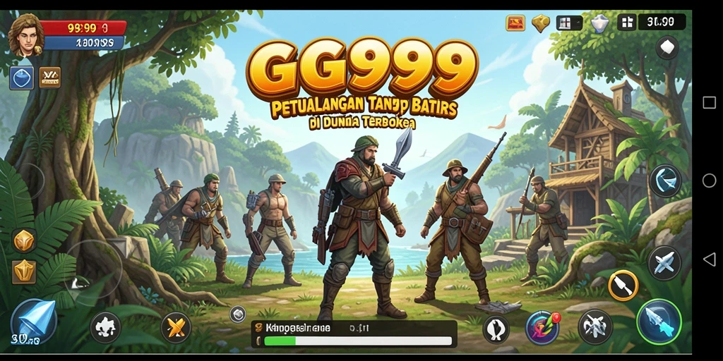 Screenshot menampilkan gameplay GG999 dengan dunia terbuka yang luas dan detail yang memukau.