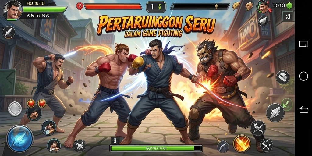 Gameplay HQTOTO yang menampilkan pertarungan epik.