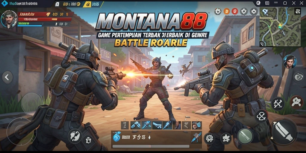 Gameplay seru MONTANA88 dalam pertarungan Battle Royale.